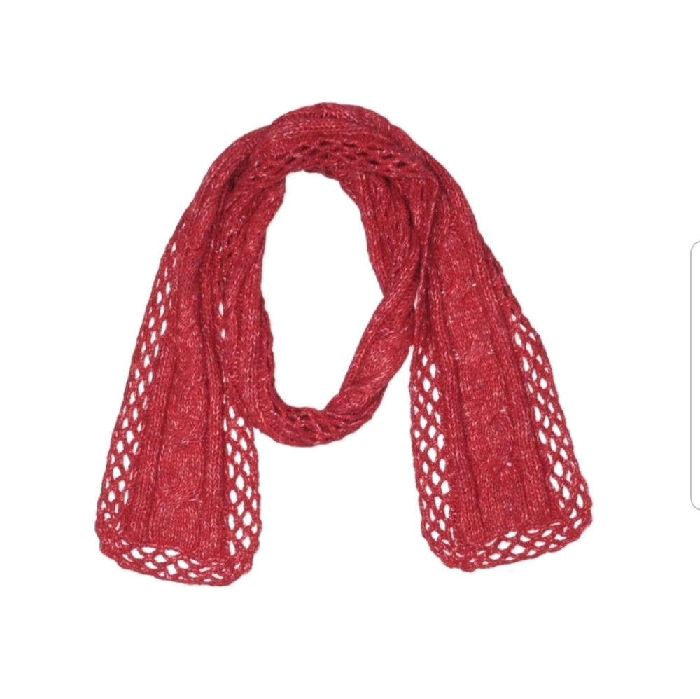 New York & Company Red Knit Scarf